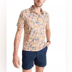Chubbies Disco Deserts Tailored-Fit Performance Print Polo
